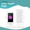 Pack of 1000 Clear Zipper Bags 3 x 6. Seal Top Polyethylene Bags 3x6. Thickness 2 mil. Plastic Poly Bags for Packing and Storing. Ideal for Industrial