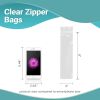 Pack of 1000 Clear Zipper Bags 2 x 8. Seal Top Polyethylene Bags 2x8. Thickness 2 mil. Plastic Poly Bags for Packing and Storing. Ideal for Industrial