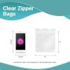 Pack of 1000 Clear Zipper Bags 5 x 5. Seal Top Polyethylene Bags 5x5. Thickness 2 mil. Plastic Poly Bags for Packing and Storing. Ideal for Industrial