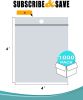 Pack of 1000 Zipper Bags with Hang Hole 4 x 4. Clear Polyethylene Bags 4x4. Thickness 2 mil Thick. Hang Hole Plastic Poly Bags for Industrial; Food Se