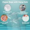 Pack of 1000 Zipper Bags with Hang Hole 4 x 4. Clear Polyethylene Bags 4x4. Thickness 2 mil Thick. Hang Hole Plastic Poly Bags for Industrial; Food Se