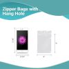 Pack of 1000 Zipper Bags with Hang Hole 3 x 4. Clear Polyethylene Bags 3x4. Thickness 2 mil. Hang Hole Plastic Poly Bags for Industrial; Food Service