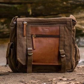 DELUXE CONCEALED CARRY MESSENGER BAG (Option: VINTAGE BLACK)
