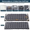 Folding Camping Cot Portable Sleeping Camping Bed Collapsible Travel Camp Cots Guest Bed Cot with 2-Sided Soft Pad 440LBS Max Load